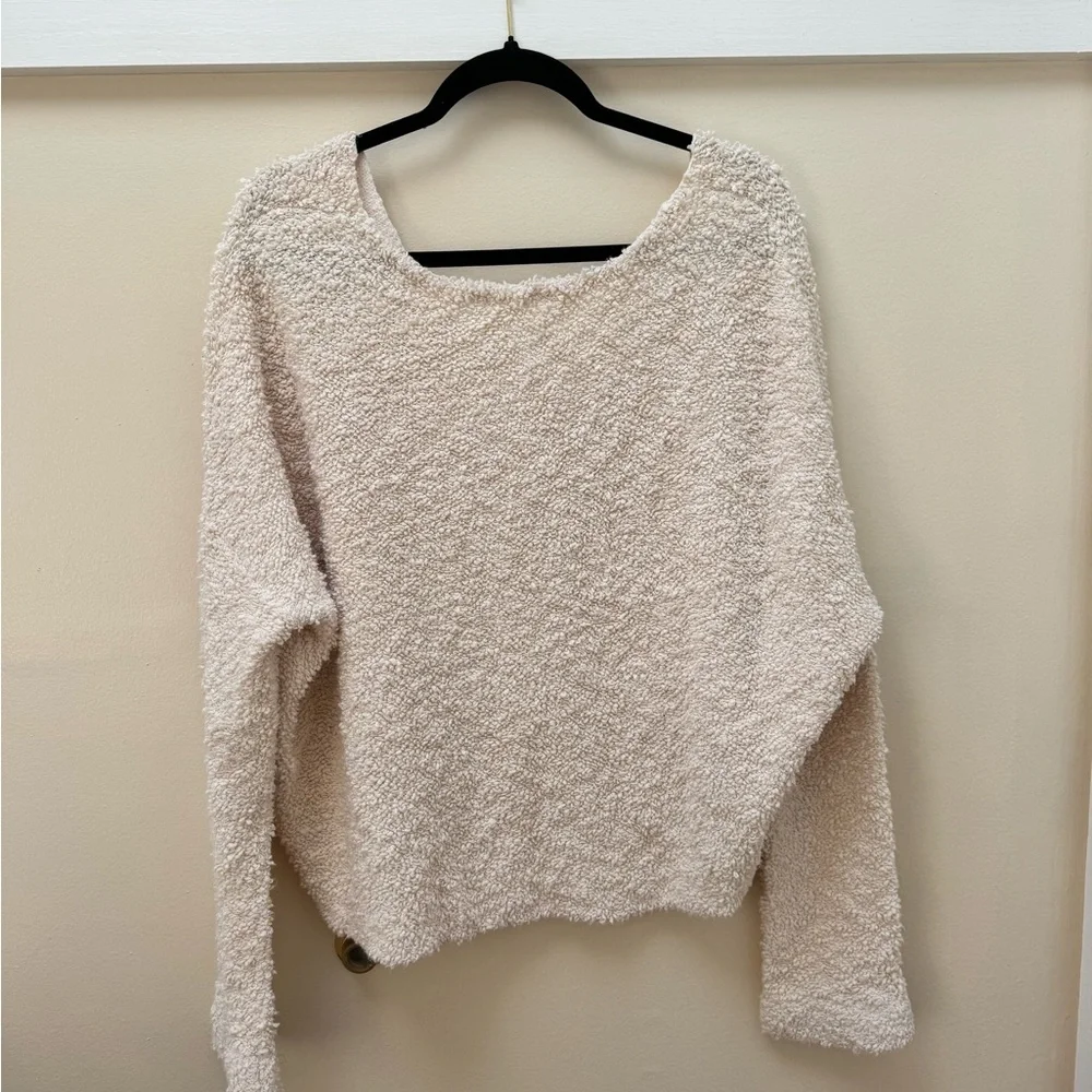 Free People Cream Textured Knit Sweater - Picture 4 of 5